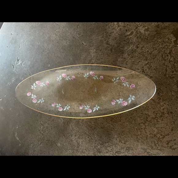 Floral Glass Decorative Dish/tray - Picture 2 of 8